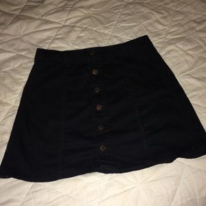 Black button up skirt